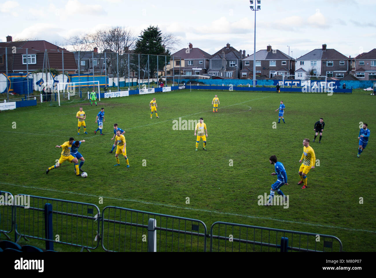 Port Talbot Town v Cwmbran Celtic Stock Photo