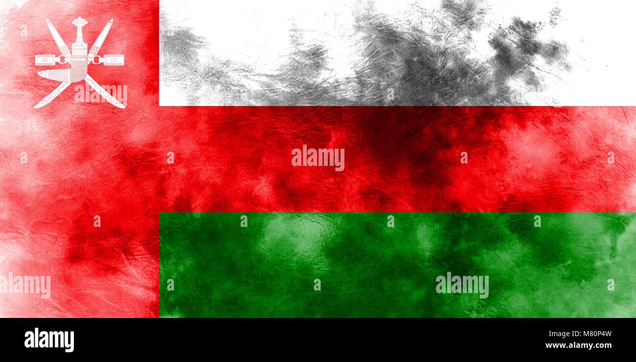 Old Oman grunge background flag Stock Photo - Alamy