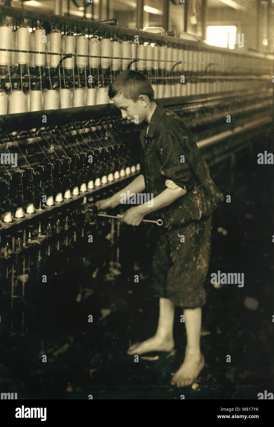 Cleaner and Sweeper, FullLength Portrait, Spinning Department