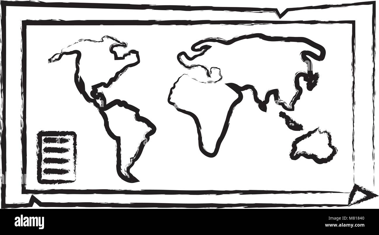 World map icon over white background, vector illustration Stock Vector ...