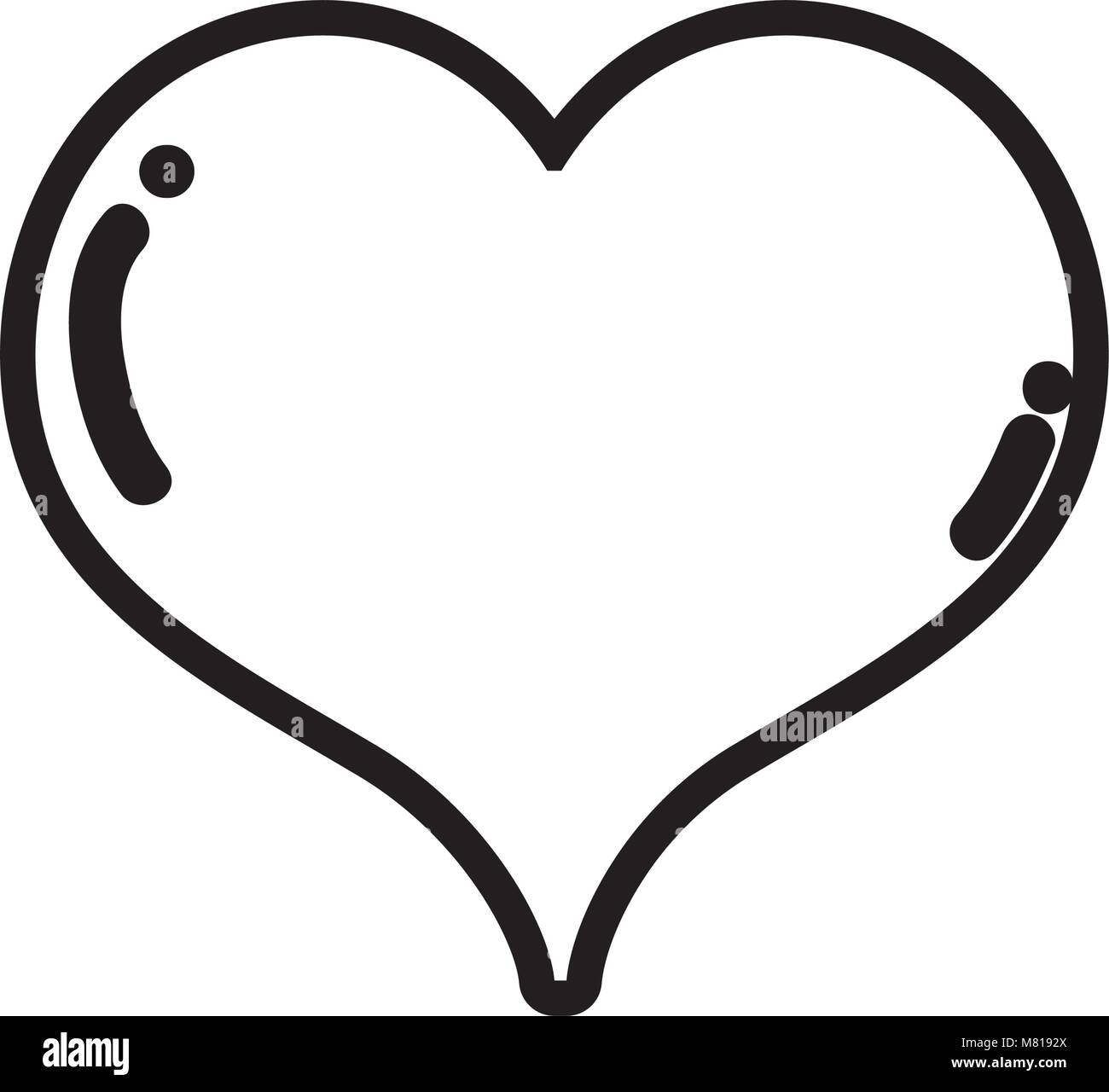line heart love symbol of passion art Stock Vector Image & Art - Alamy