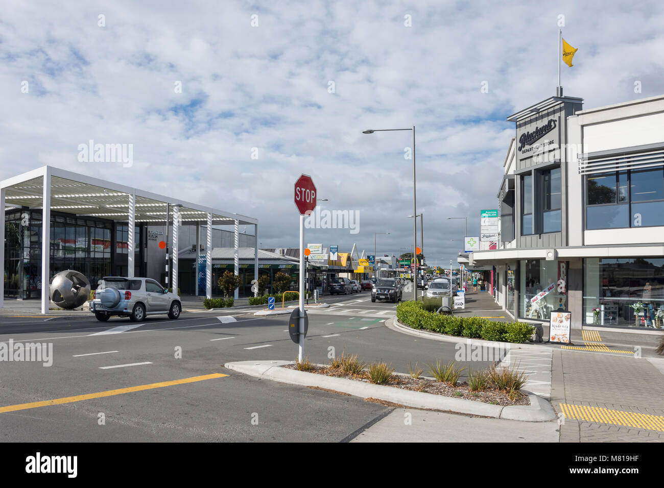 Williams Street, Kaiapoi, Canterbury Region, New Zealand Stock Photo