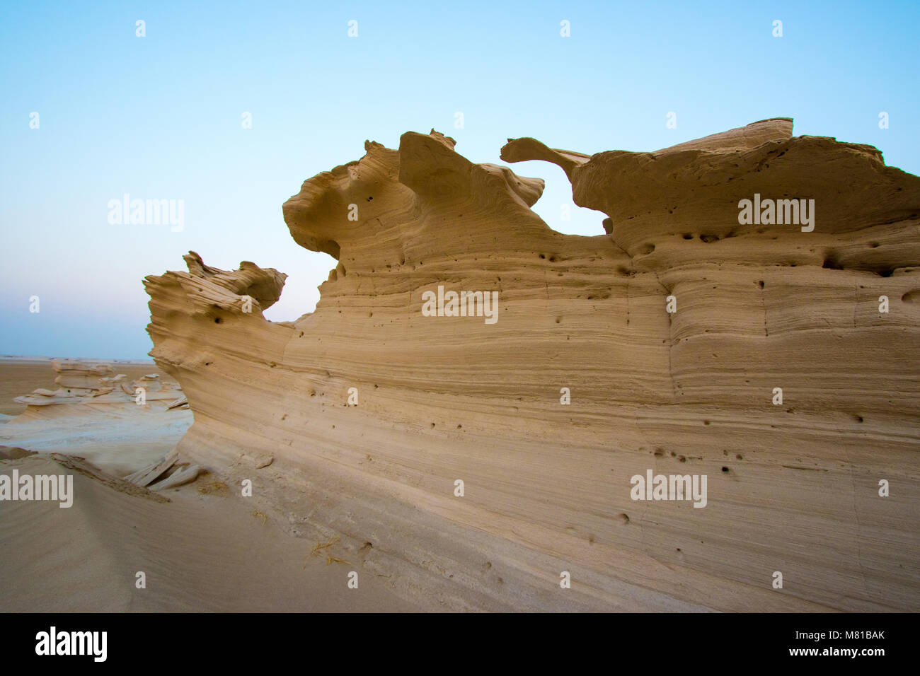 Fossil Dunes at sunset, Abu Dhabi, UAE Stock Photo Alamy