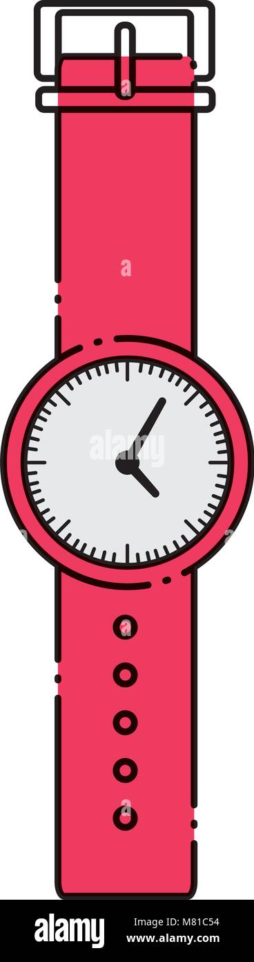 watch icon over white background, colorful design. vector illustration ...