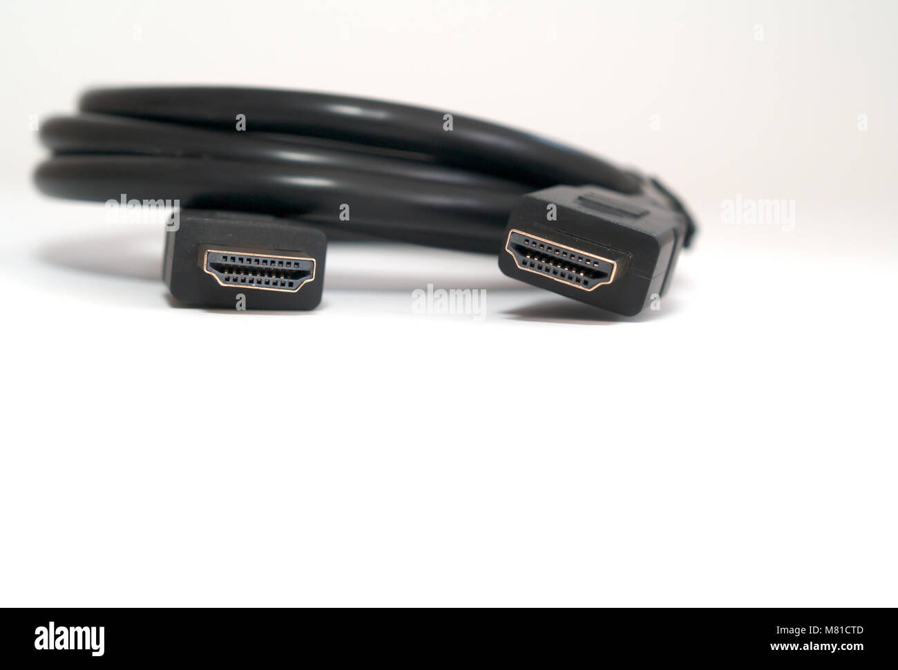 Cable hdmi, on a white background. Stock Photo