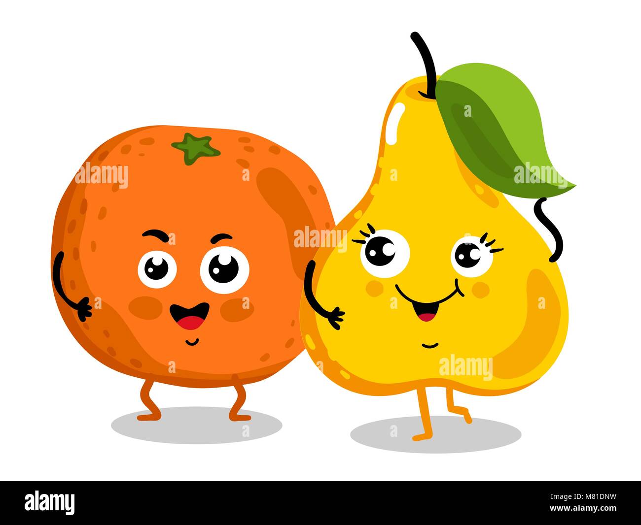 Funny orange fruit cartoon illustration hi-res stock photography and ...