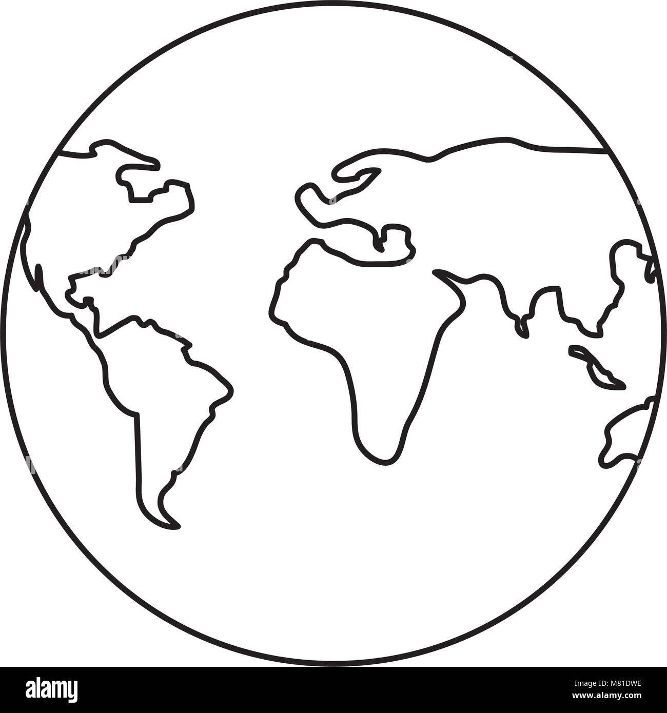 earth planet icon over white background, vector illustration Stock ...