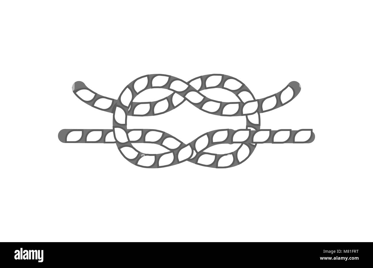 Hammock rope knot isolated vector icon Stock Vector
