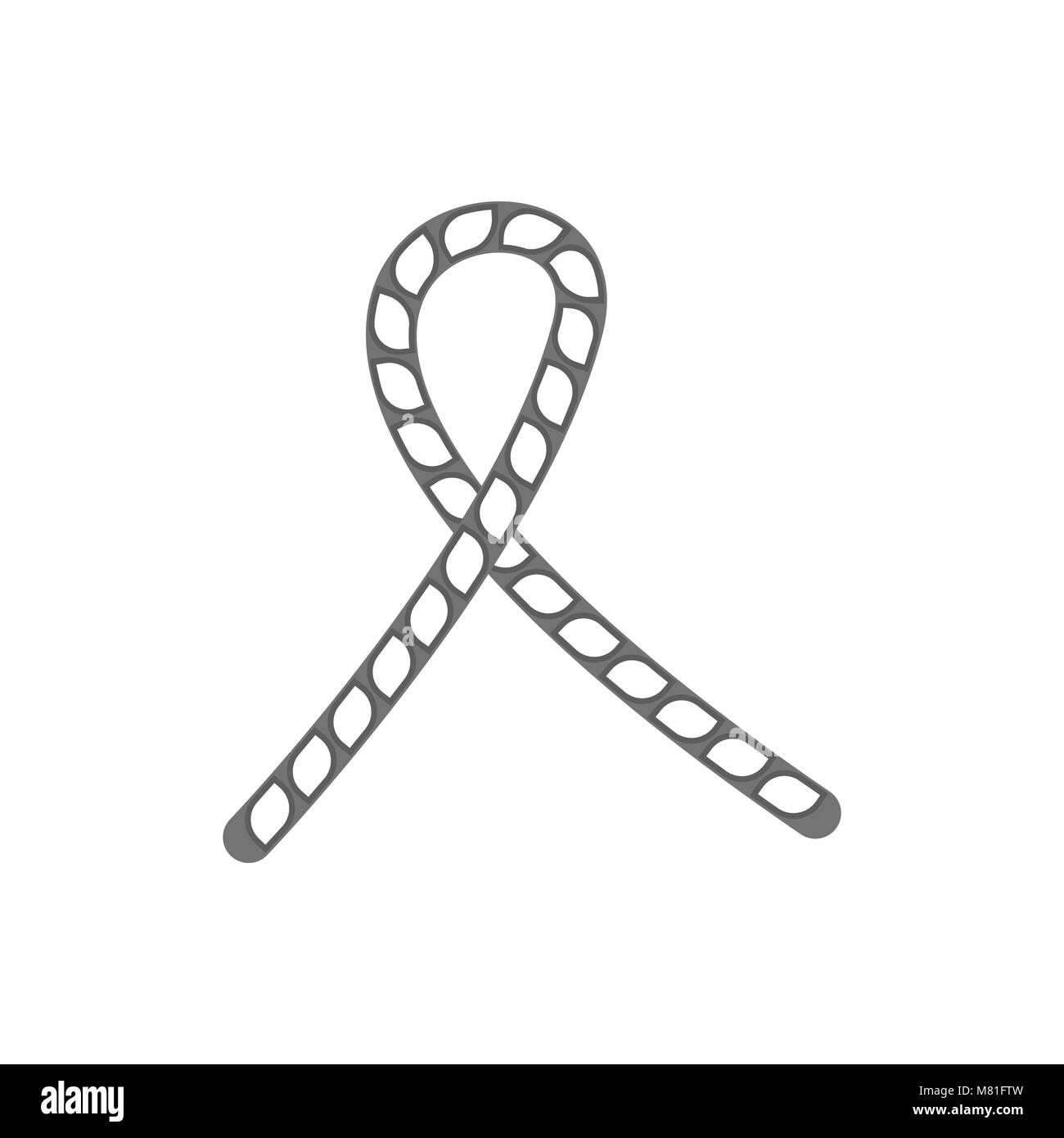 Braided rope isolated vector icon Stock Vector