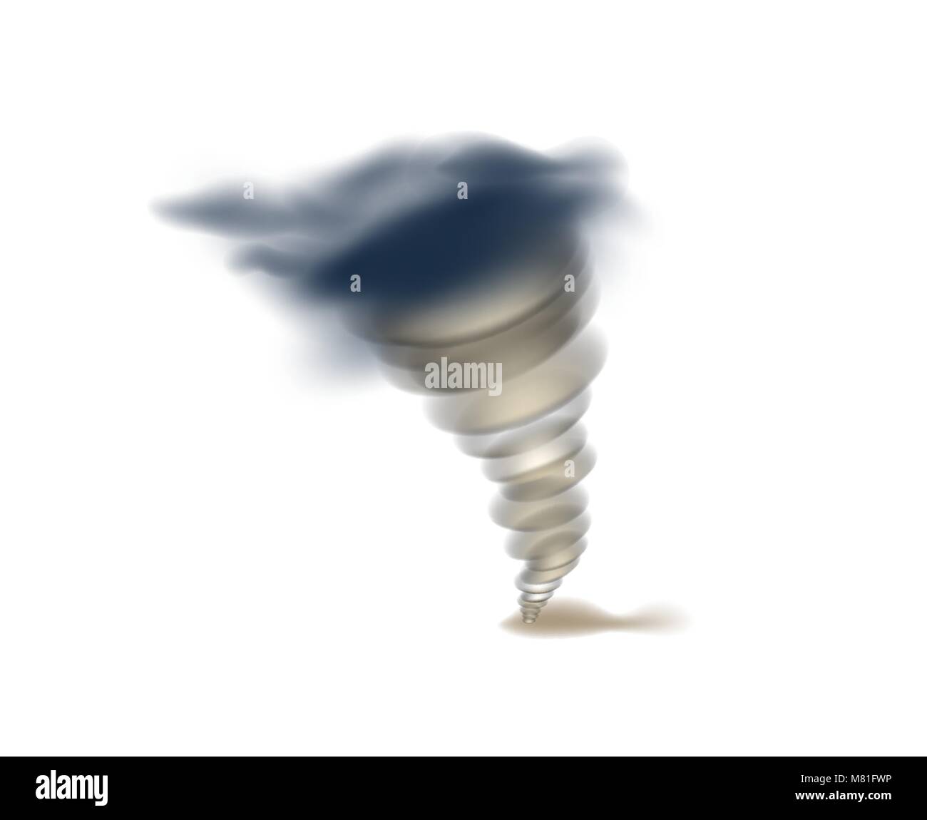 Tornado swirl isolated vector icon Stock Vector