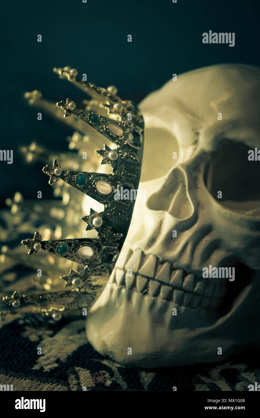 crown slipped to side of skull Stock Photo