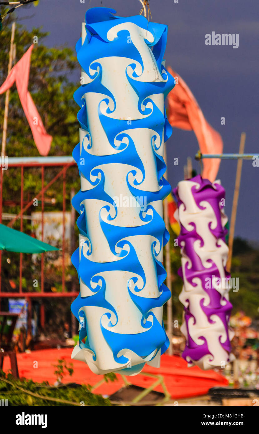 Colourful paper  lamp ,Samet  Island ,Thailand Stock Photo