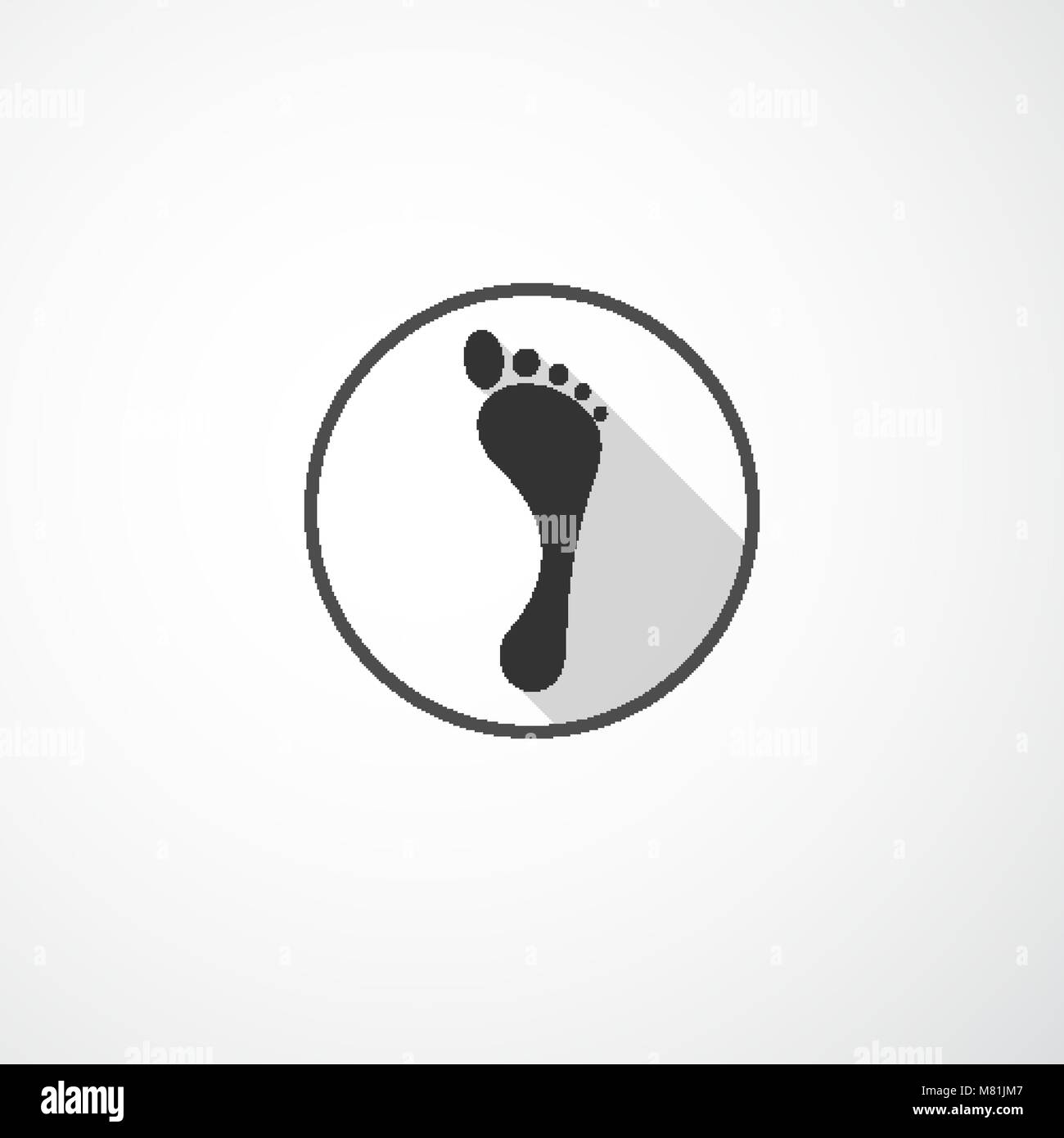 Barefoot logo. Foot silhouette icon for design Stock Vector Image & Art