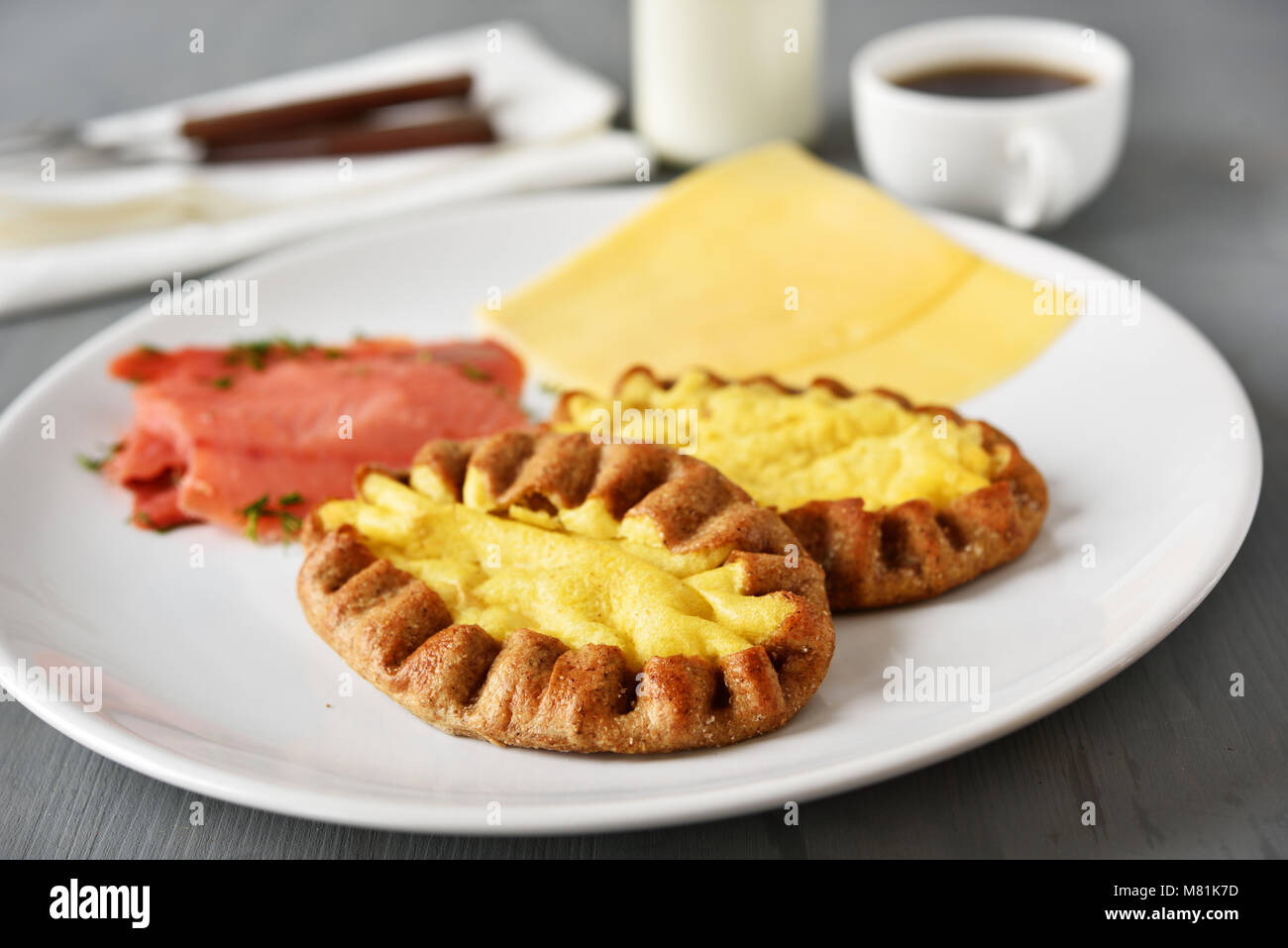 Finnish breakfast with Karelian pasties, salt salmon, and sliced cheese  Stock Photo - Alamy
