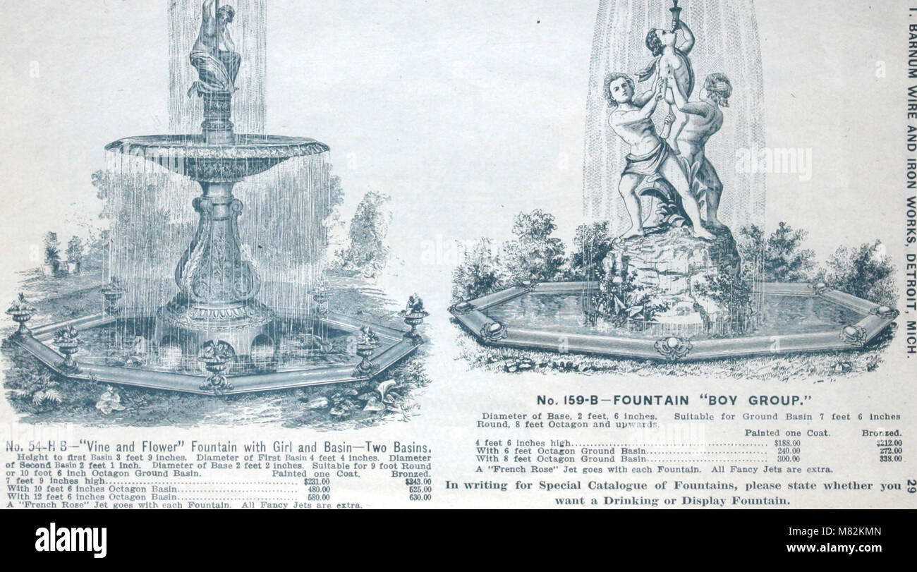 This 1904 catalog lists decorative outdoor furniture, including vases ...