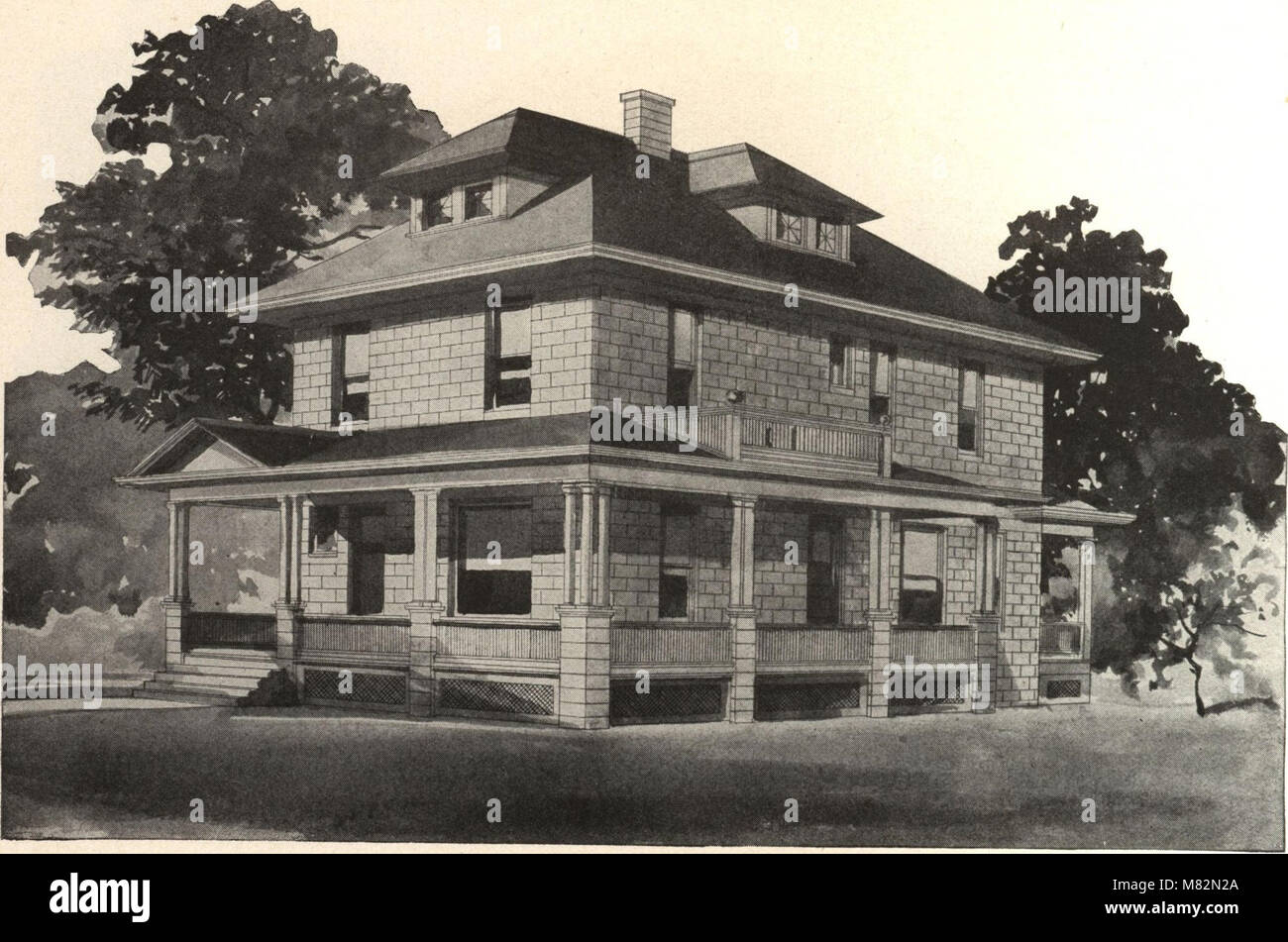 Cement houses and how to build them. (1908) (14760027226 Stock Photo ...