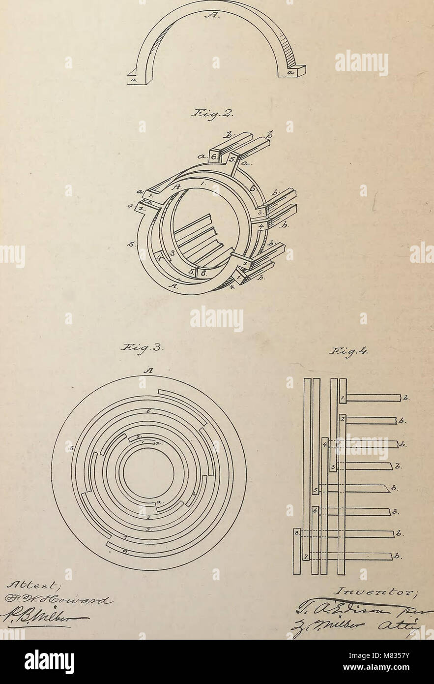 Collection of United States patents granted to Thomas A. Edison, 1869-1884 (1869) (14756858075) Stock Photo