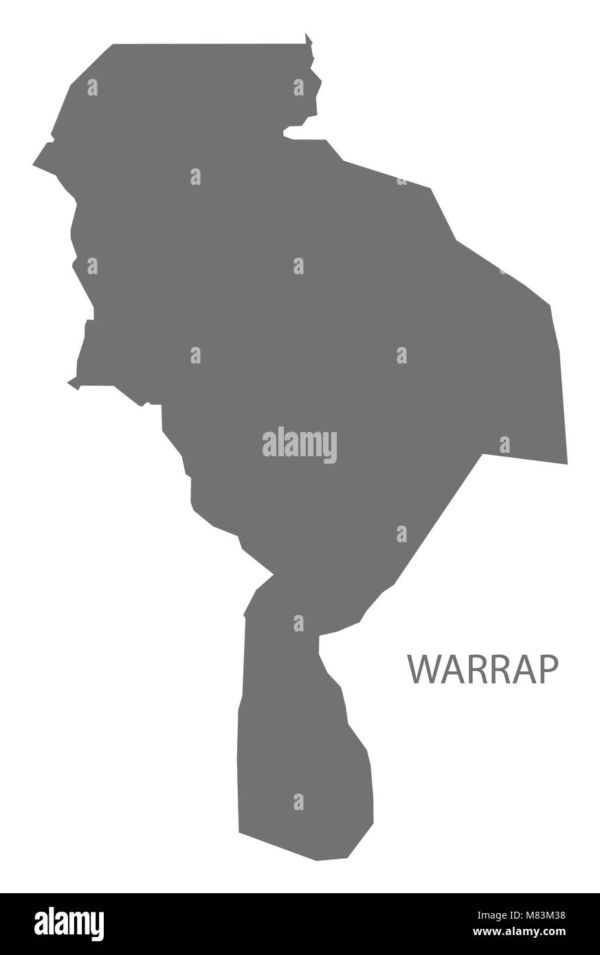 Warrap map of South Sudan grey illustration shape Stock Vector Image ...