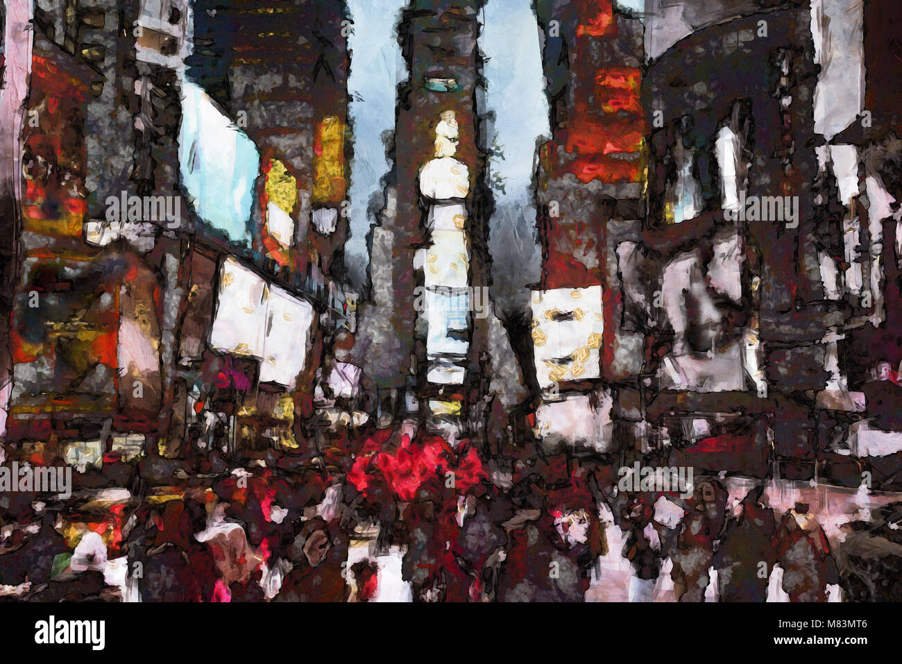 Abstract modern painting. Times Square Stock Photo - Alamy