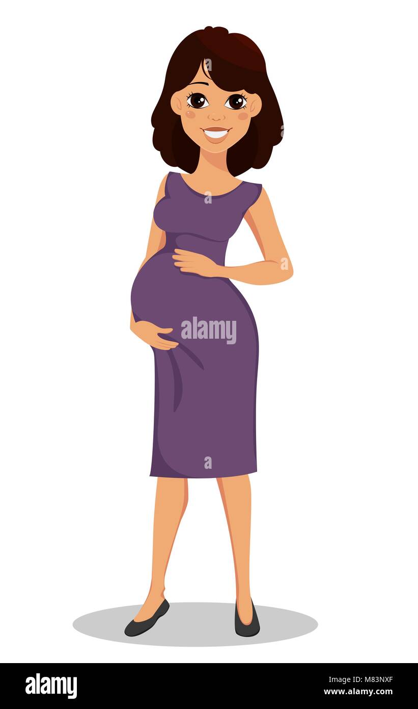 Cartoon pregnant woman hi-res stock photography and images - Alamy