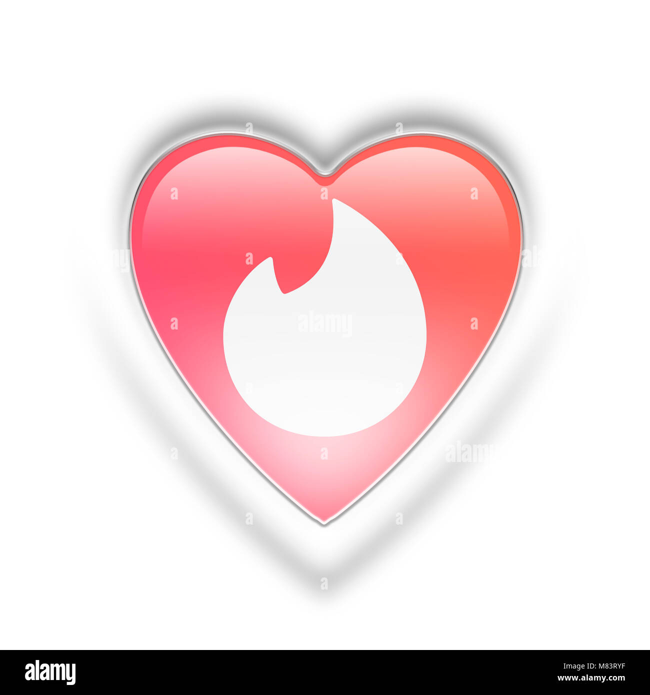 Tinder logo Stock Photo