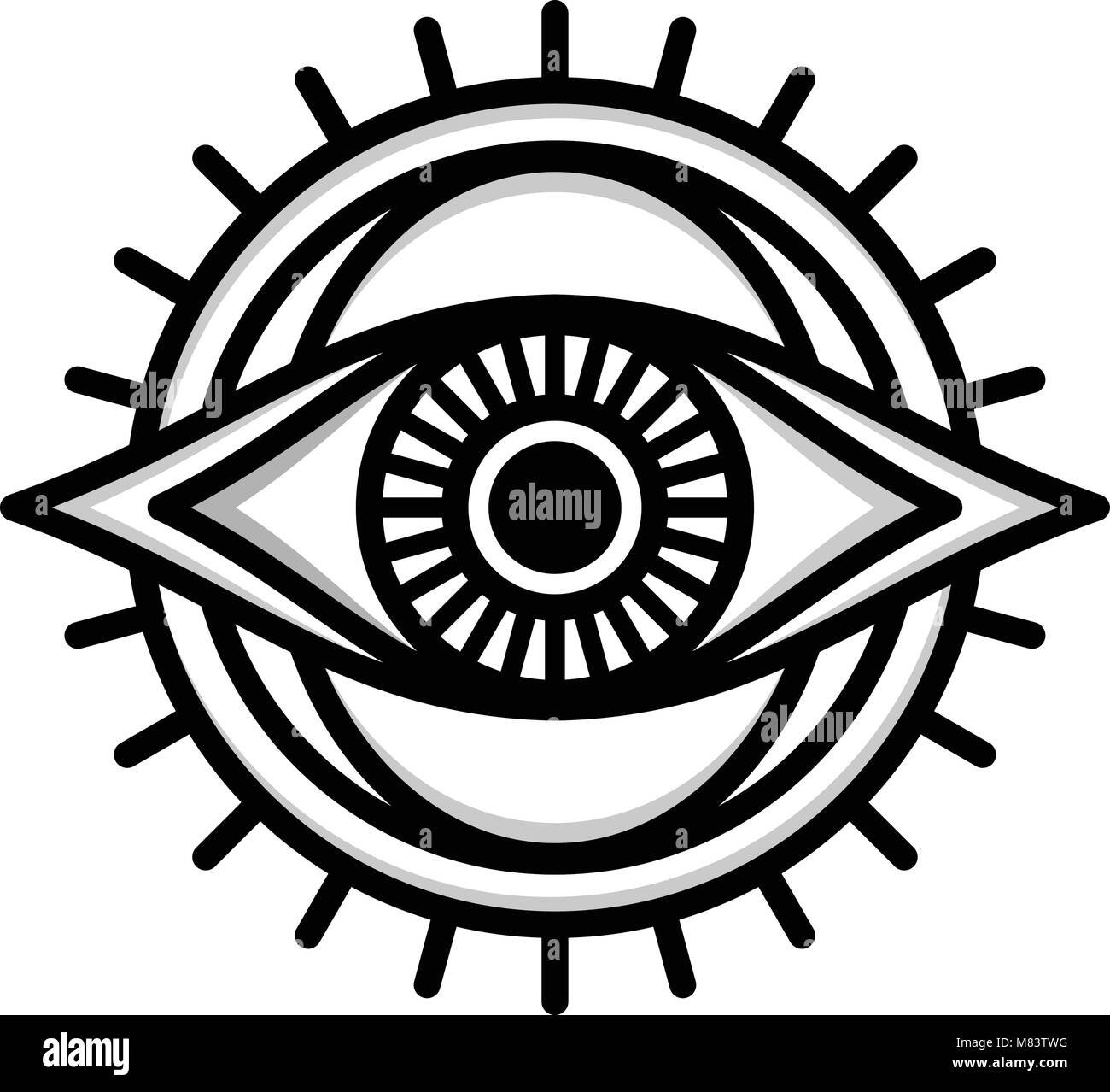 one eye sign symbol logo logotype vector Stock Vector
