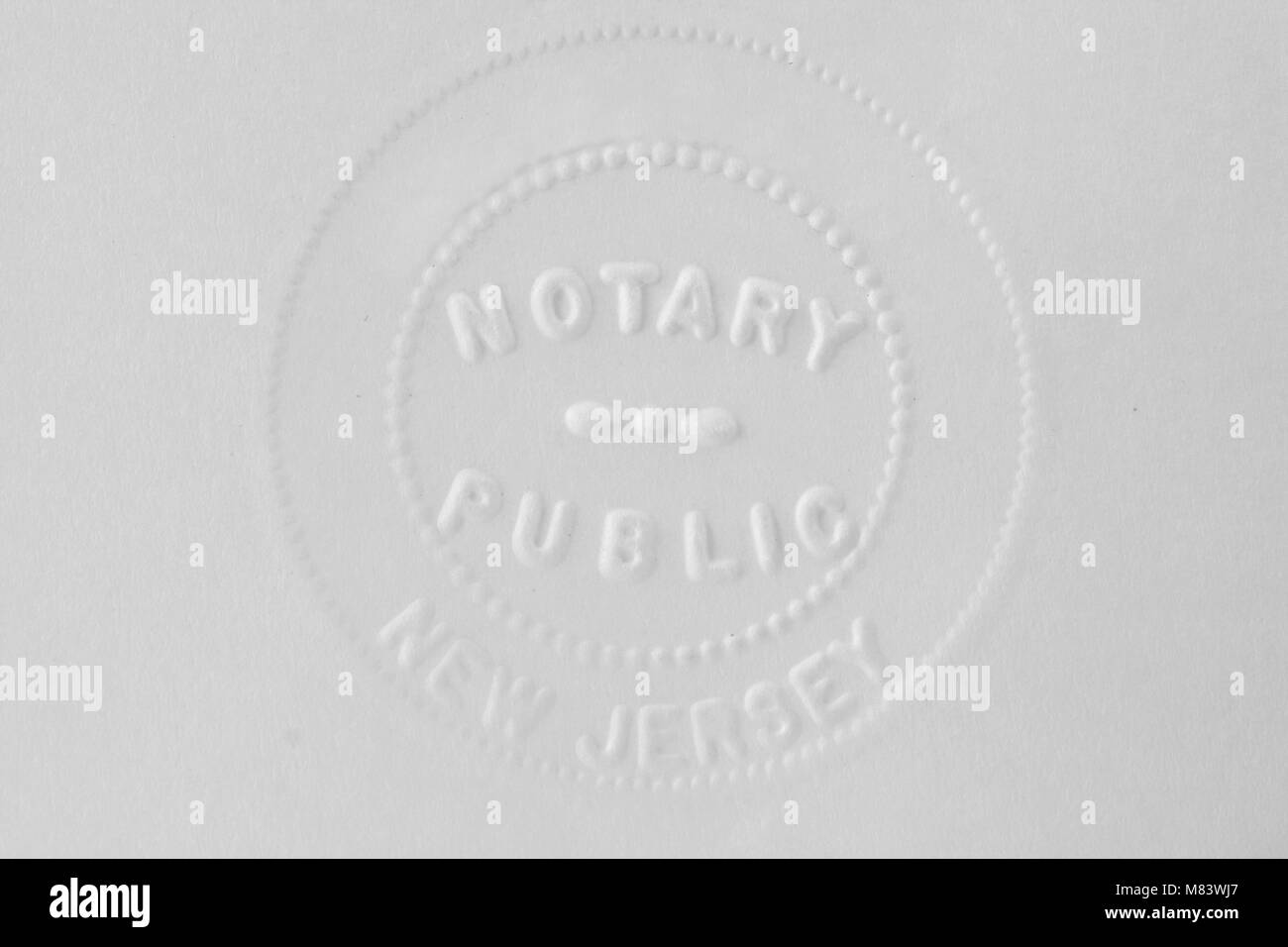 A New Jersey notary stamp Stock Photo Alamy