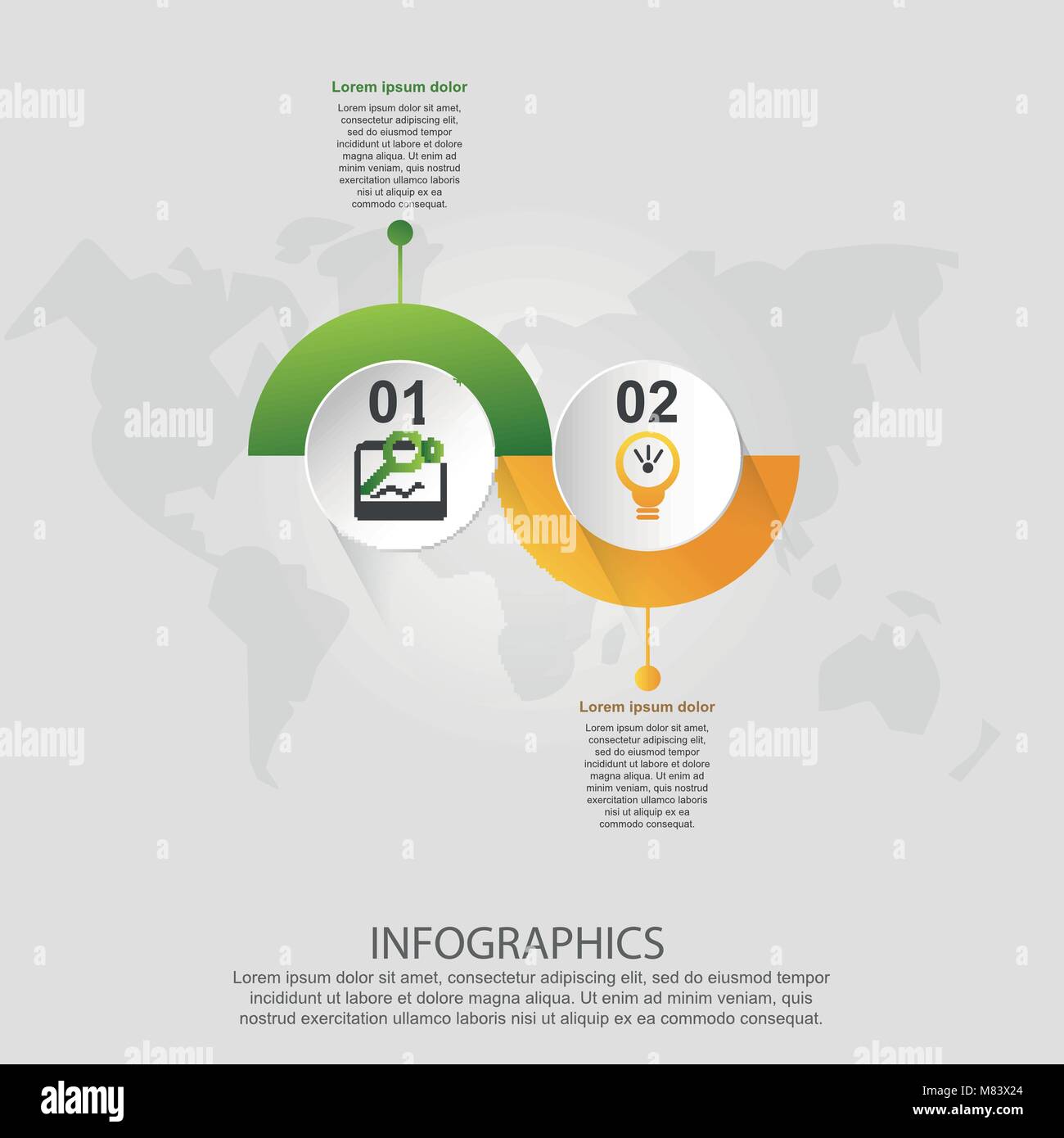 Modern vector illustration 3d. Template for infographic circles with ...
