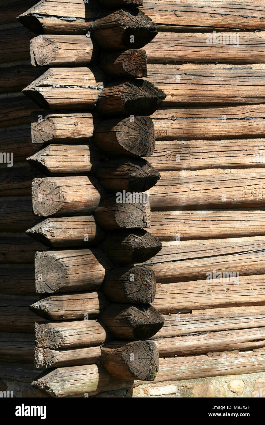 A Log cabin background image Stock Photo - Alamy