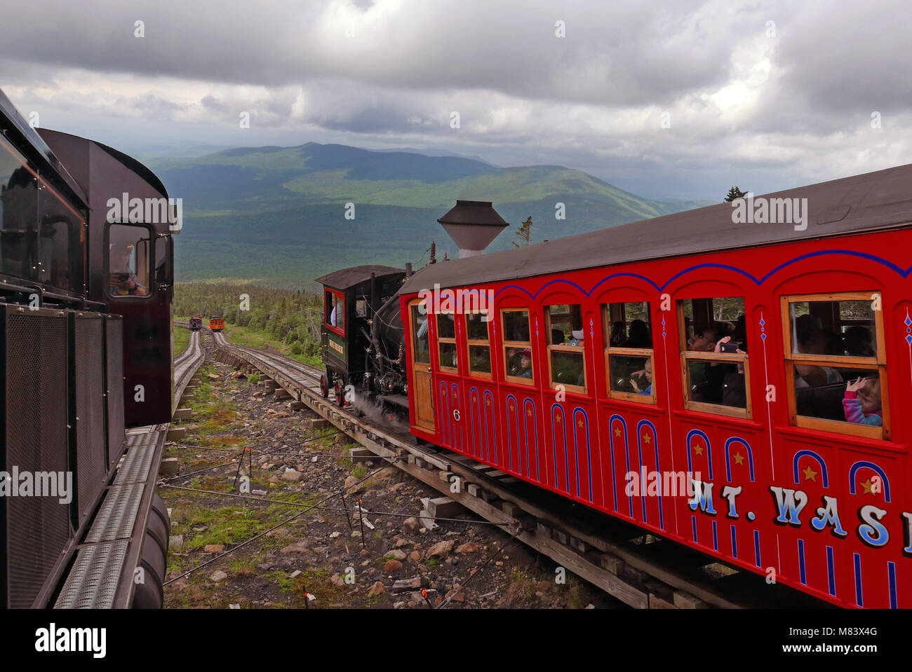 Mt washington cog railway stock photo alamy