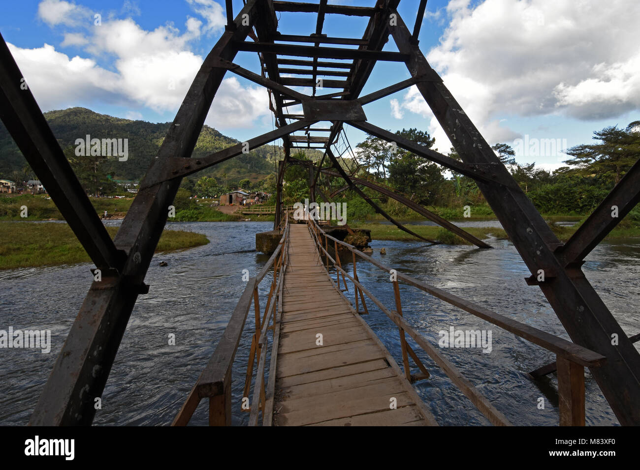 Bridge over a river in Ranomafana Madagascar Stock Photo
