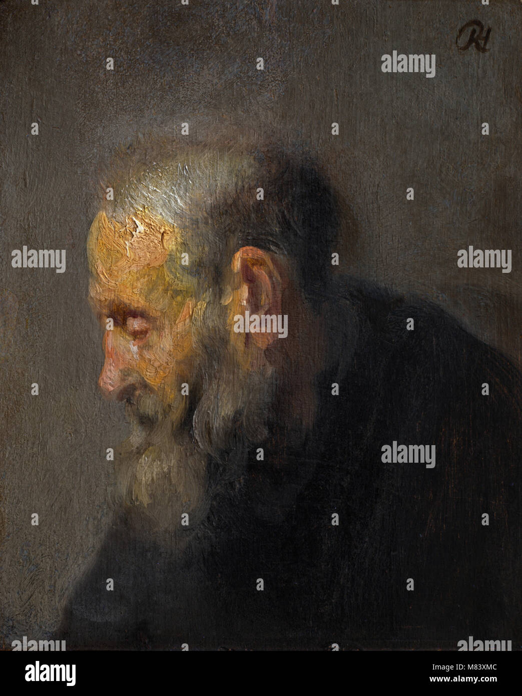 Old man in profile hi-res stock photography and images - Alamy