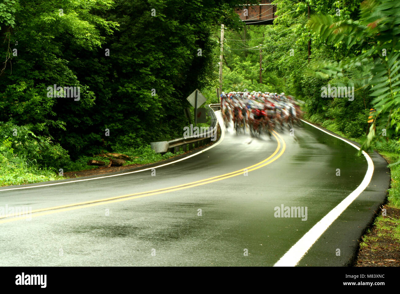 A Bicycle road race Stock Photo