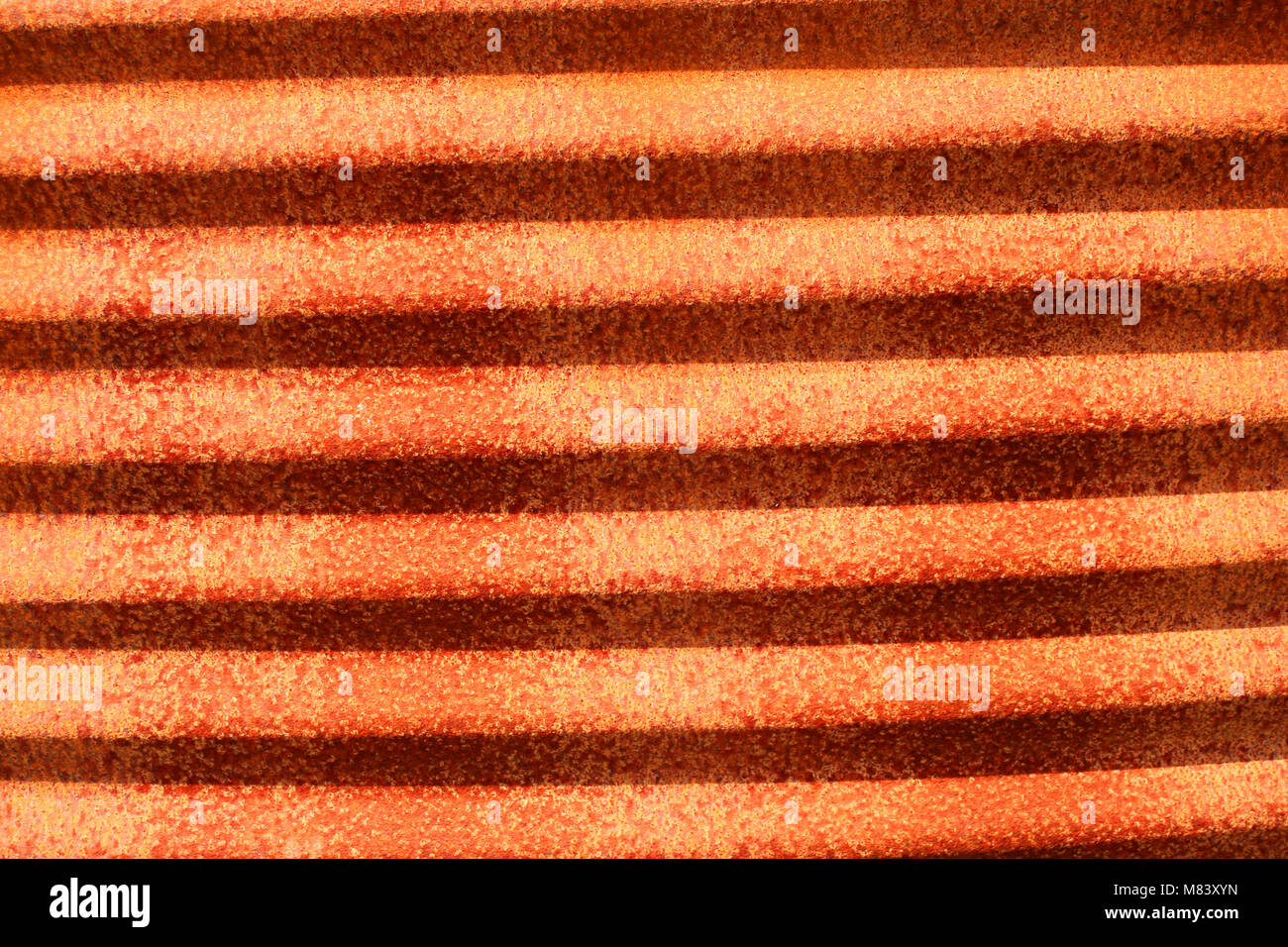 Rusty corrugated metal background texture Stock Photo