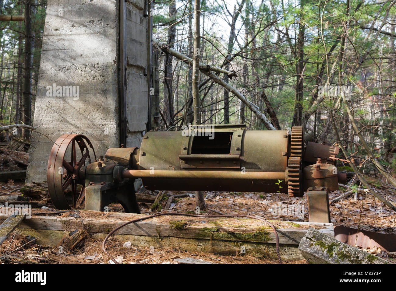 Rock Tumbler, used to polish the granite, at the abandoned Redstone