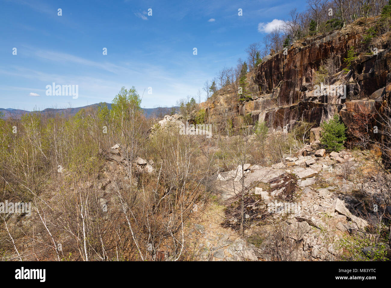 The abandoned Redstone Granite quarry in Conway, New Hampshire USA Stock Photo Alamy