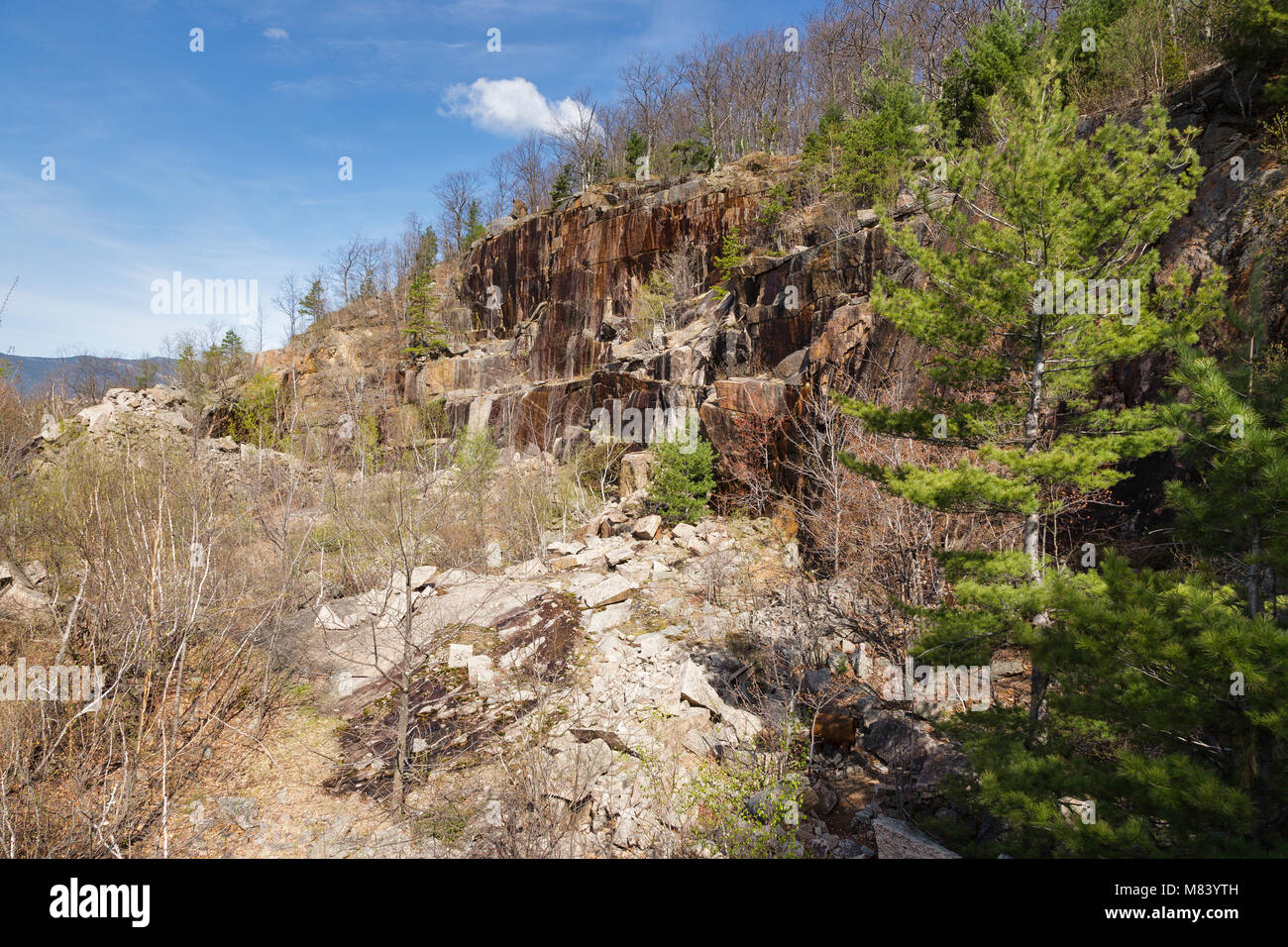 The abandoned Redstone Granite quarry in Conway, New Hampshire USA Stock Photo Alamy