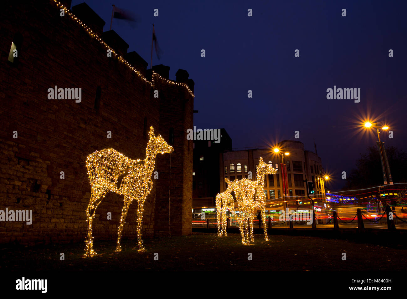 Cardiff Castle Christmas Stock Photo Alamy