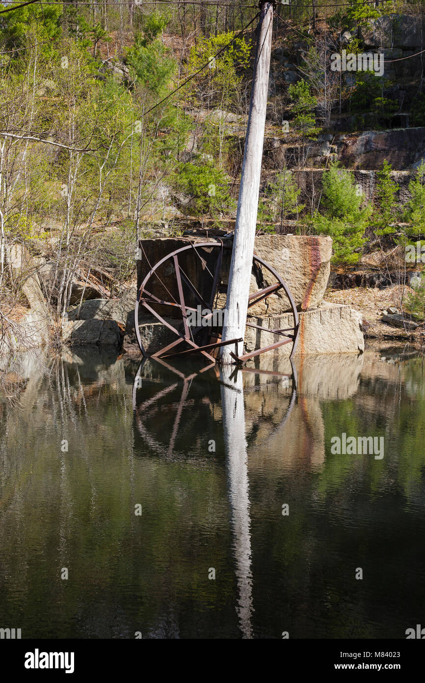 The abandoned Redstone Granite quarry in Conway, New Hampshire USA