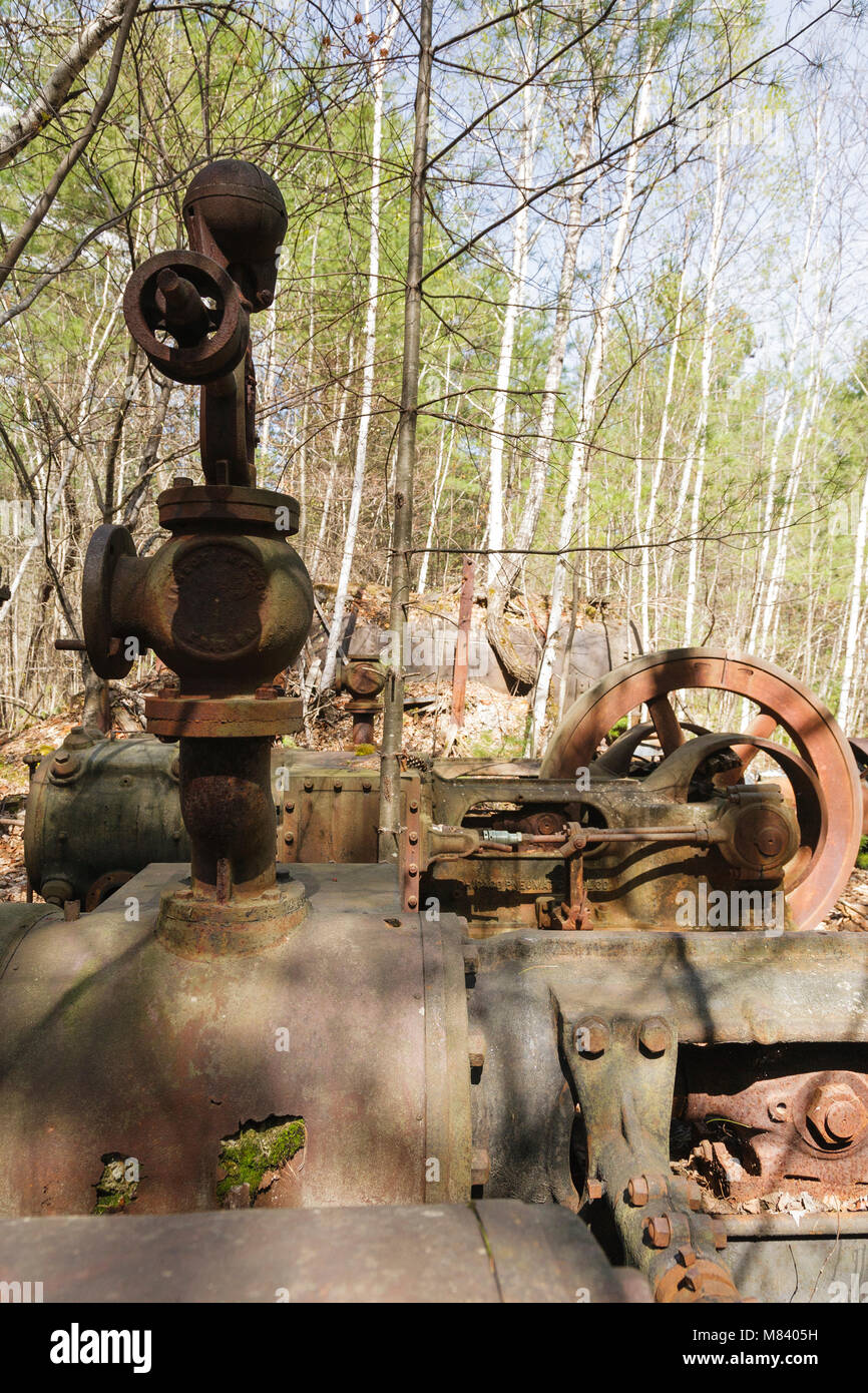 The abandoned Redstone Granite quarry in Conway, New Hampshire USA