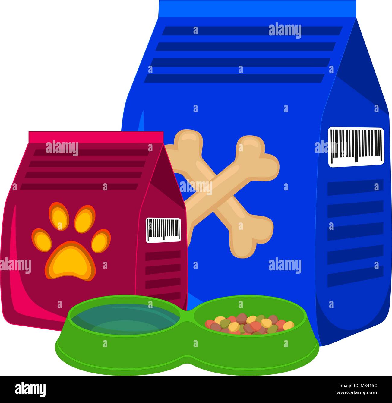 Colorful cartoon pet food poster Stock Vector Image & Art Alamy