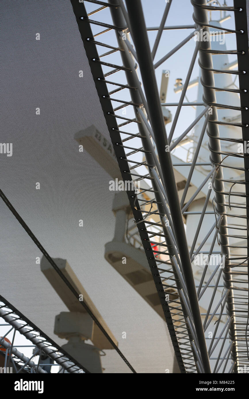 sunscreens over decks. Queen Elizabeth. Persian Gulf Stock Photo Alamy