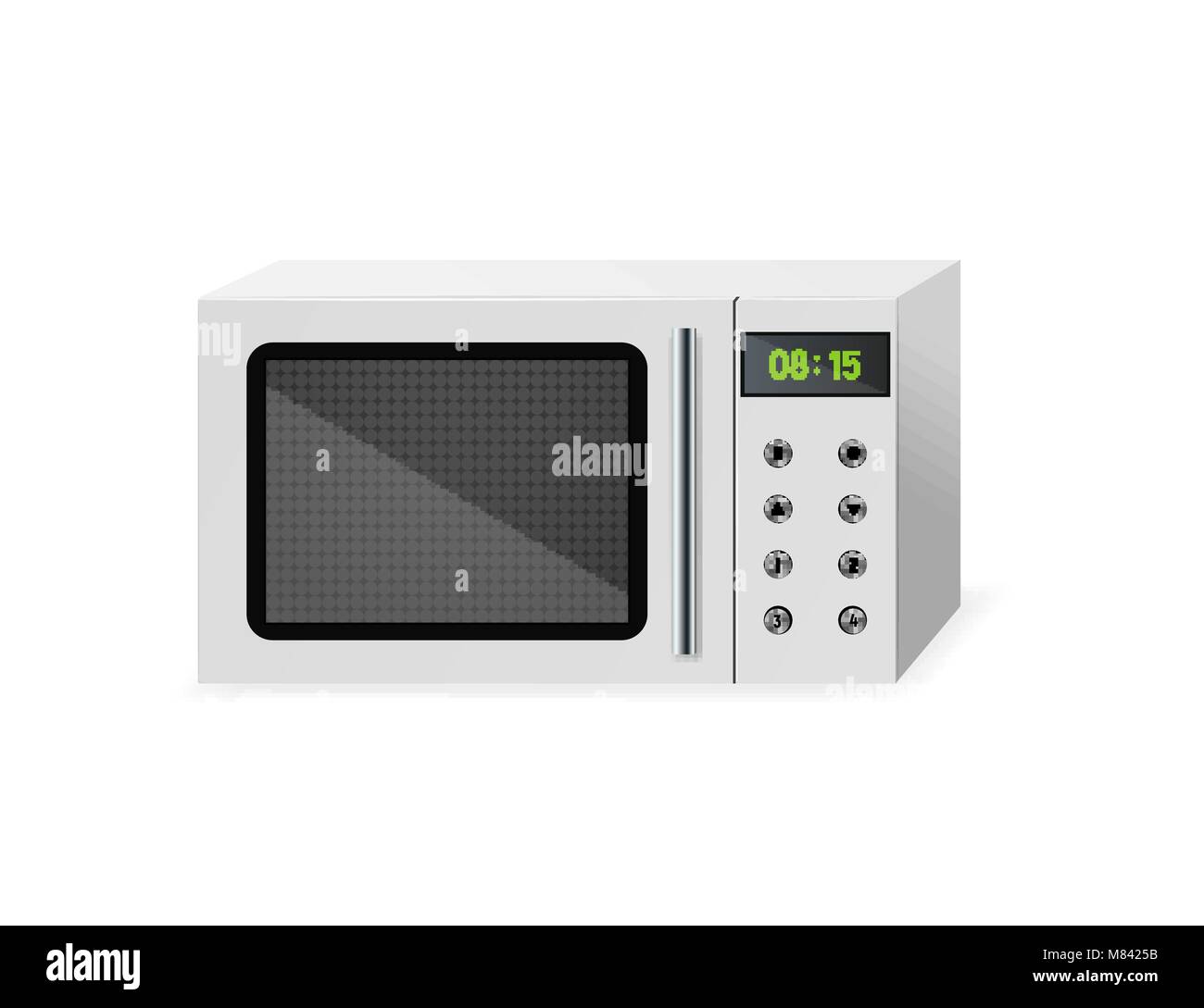 Cute cartoon microwave oven with a cheerful yellow smiling face behind the  glass door, vector illustration isolated on white Stock Vector Image & Art  - Alamy