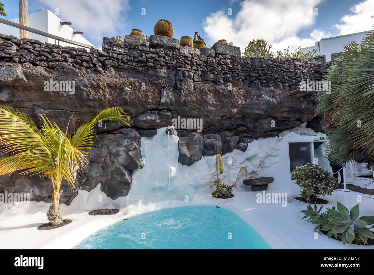 The César Manrique Foundation near Tahiche, Lanzarote is the former home of Cesar Manrique. Today it is a museum. Stock Photo