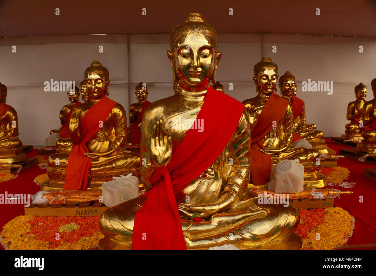 Antique Buddha statues on sale Stock Photo Alamy
