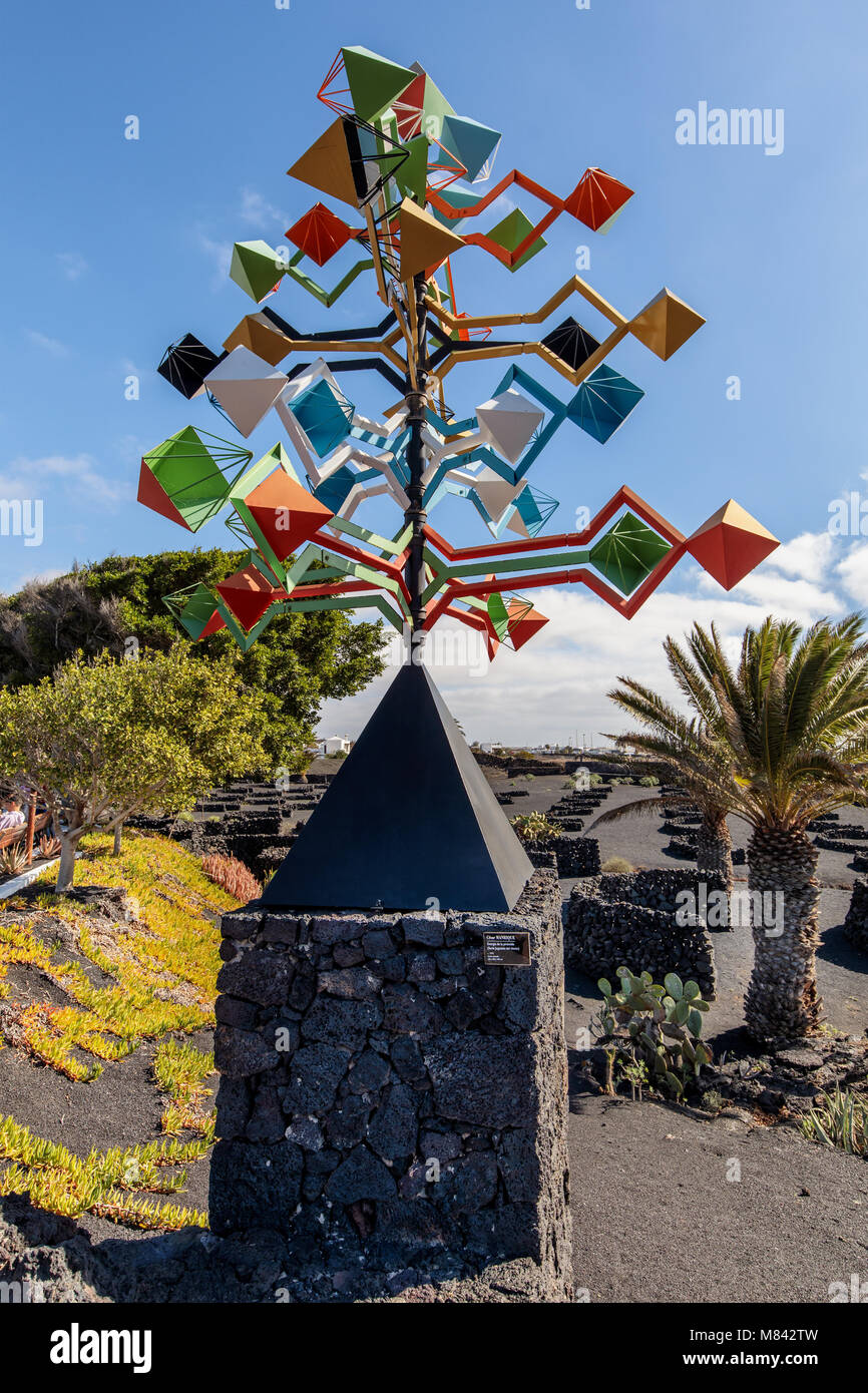 The César Manrique Foundation near Tahiche, Lanzarote is the former home of Cesar Manrique. Today it is a museum. Stock Photo