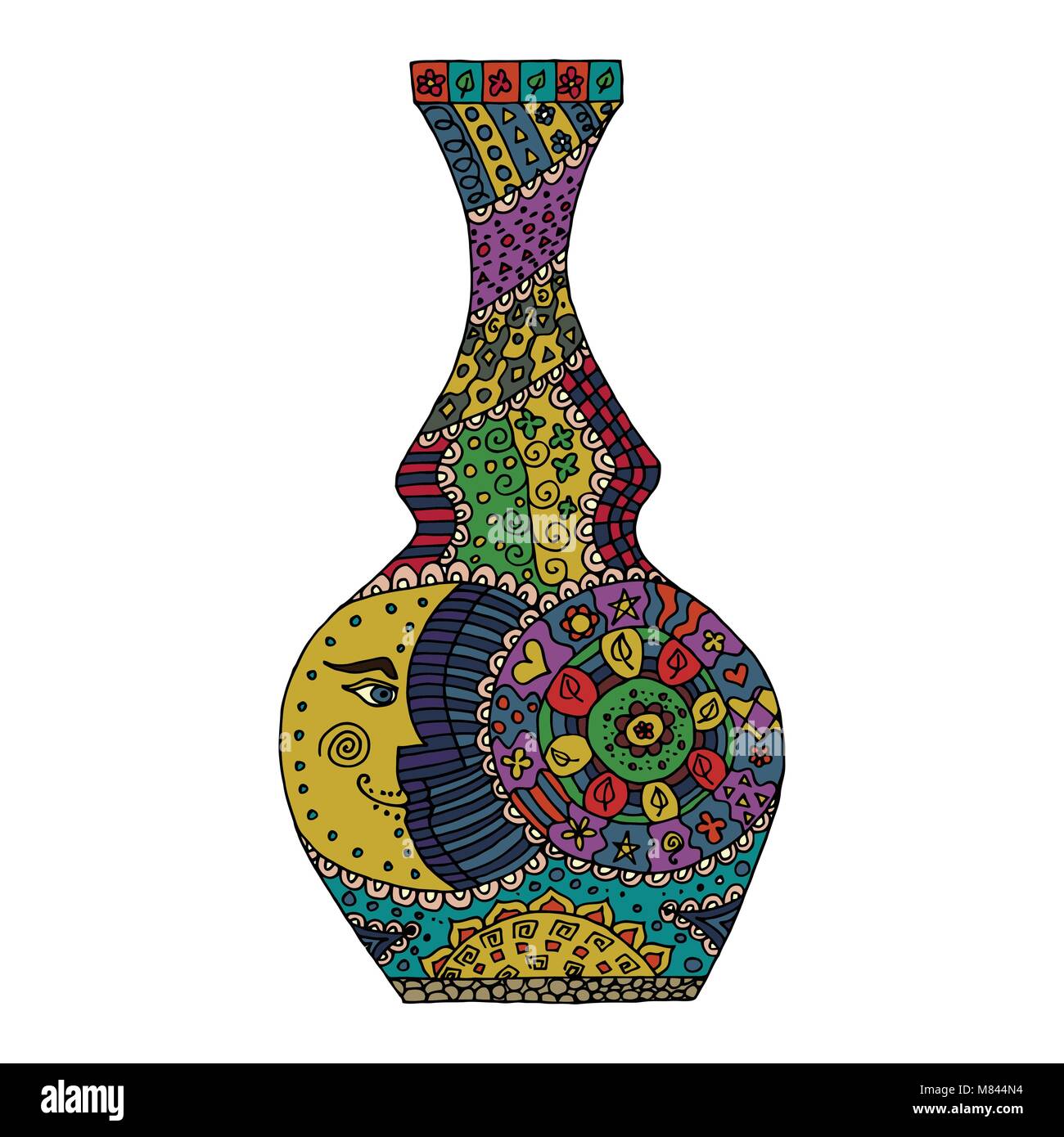 Vaze zen tangle and Vase tattoo. Zentangle vector Vector Image & Art - Alamy