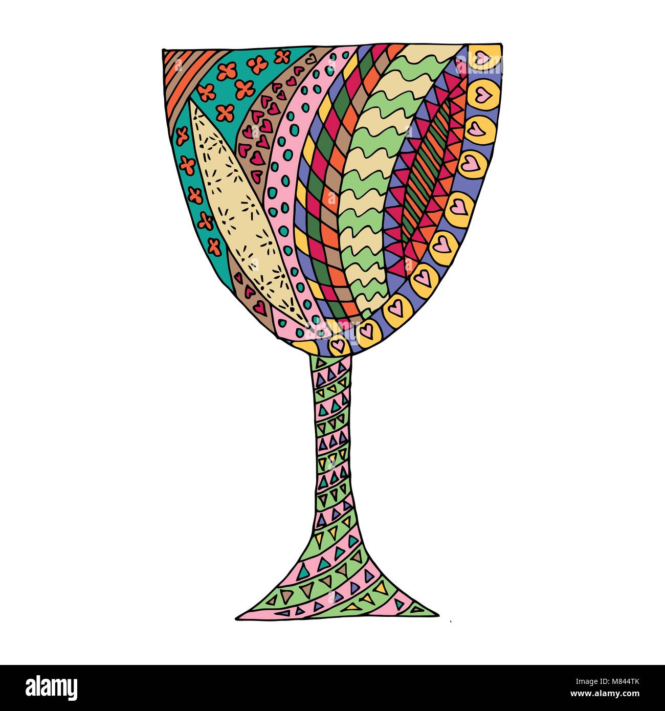 Colored glass tangle pattern. Zen vector illustration Stock Vector ...