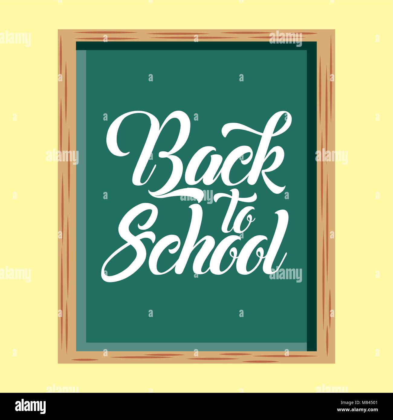 back to school green chalkboard text vector illustration Stock Vector ...