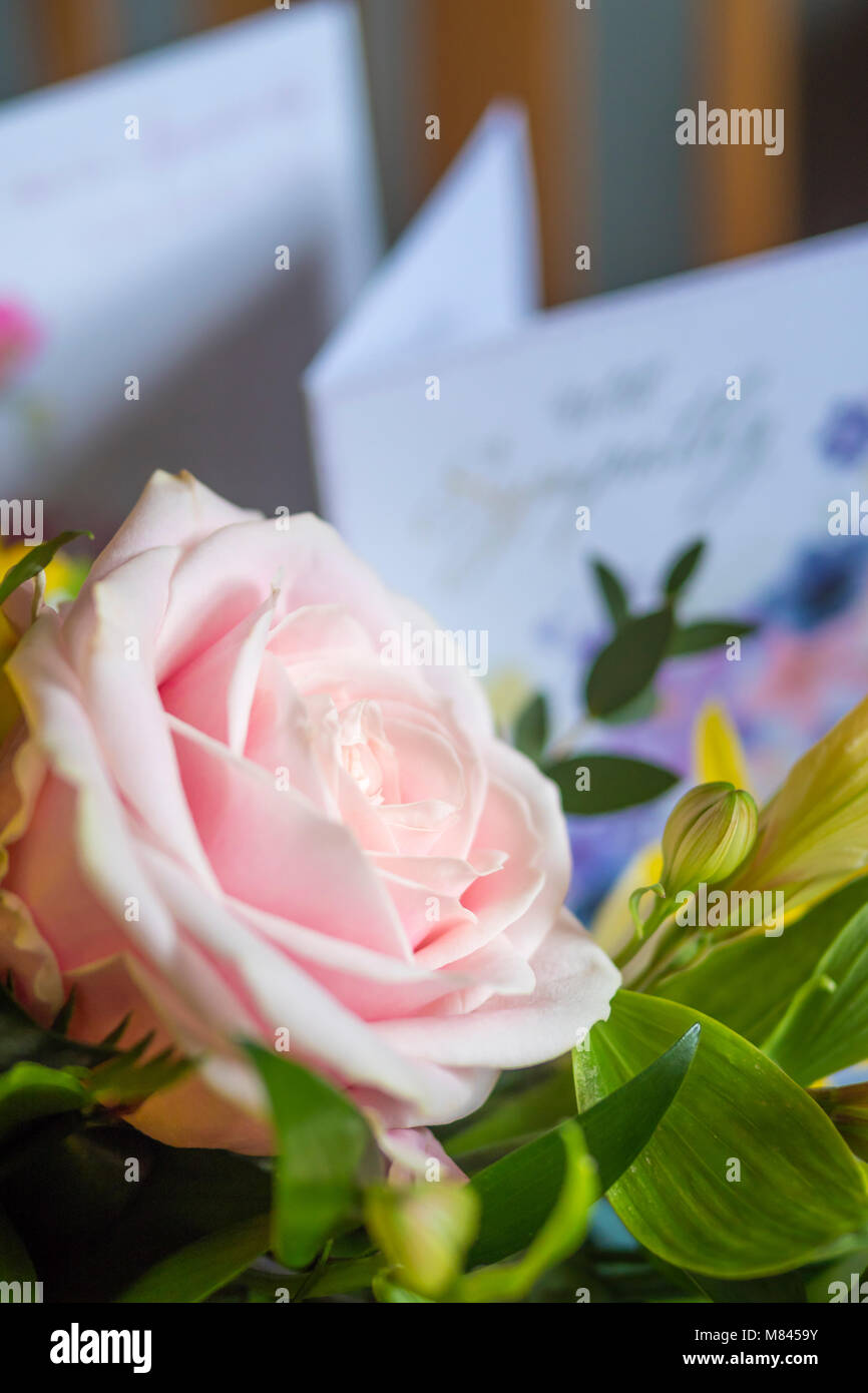 Funeral Flowers Stock Photo